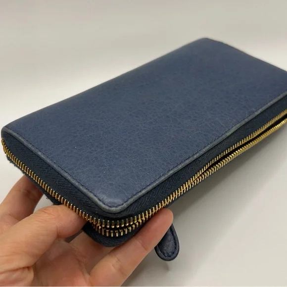 Balenciaga Motocross Giant 12 Continental Wallet in Blue - Picture 14 of 16